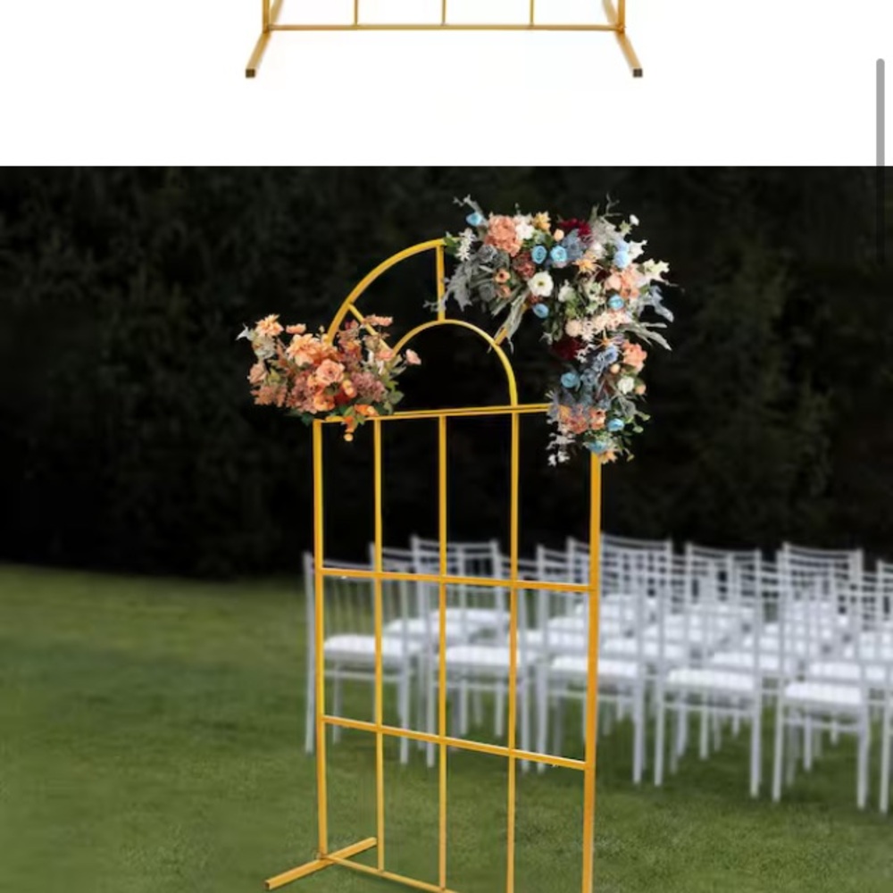 Gold Metal Wedding Arch Frame - Versatile Event Backdrop